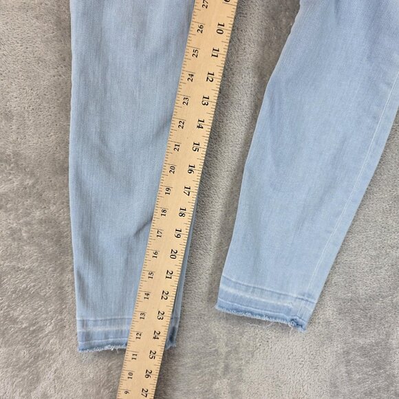 Joe's Jeans Skinny Crop Jeans Womens 28 Light Wash Stretch Denim Cynthia Raw Hem - Picture 4 of 12